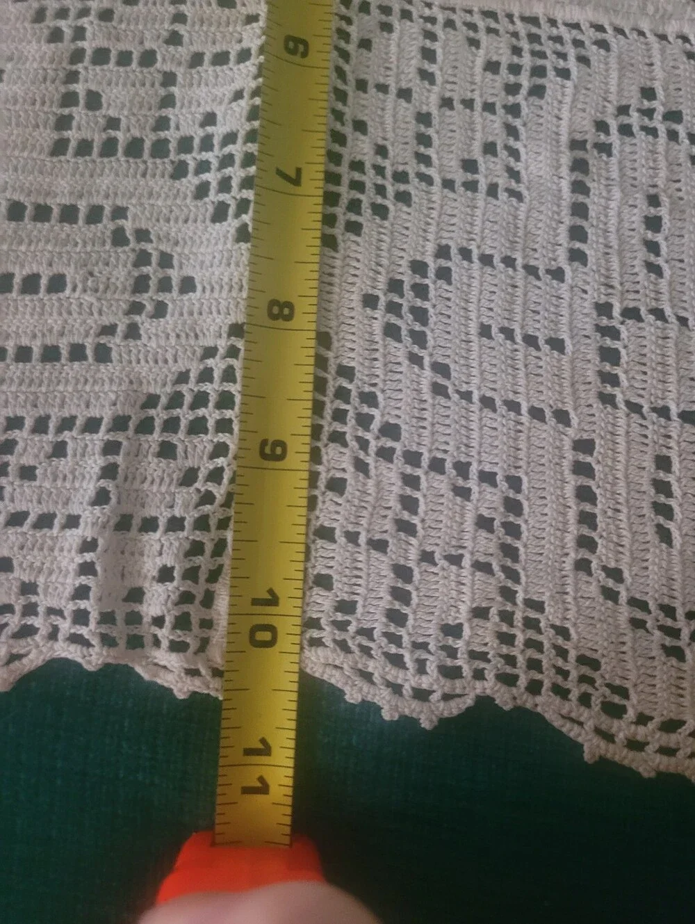 Handmade Crochet Doily Square - Cream Lace Accent - Picture 3 of 3